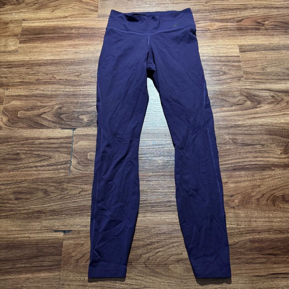 Nike Legging Women Small Purple Nylon Dri Fit Active Workout